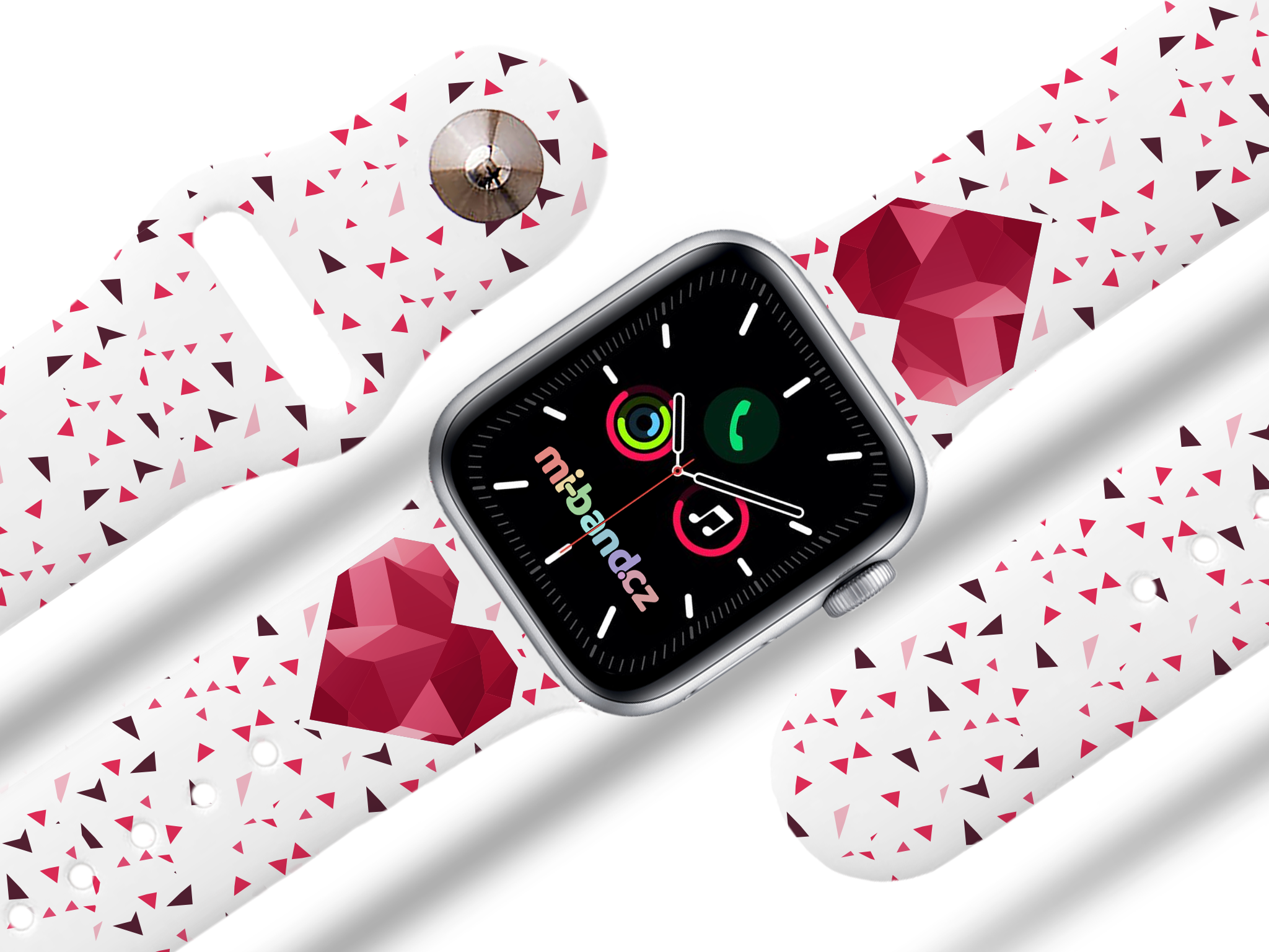 Apple watch řemínek Srdce s trojúhelníky Rozměr: 38/40/41/42(S10)mm MIBANDCZX02913