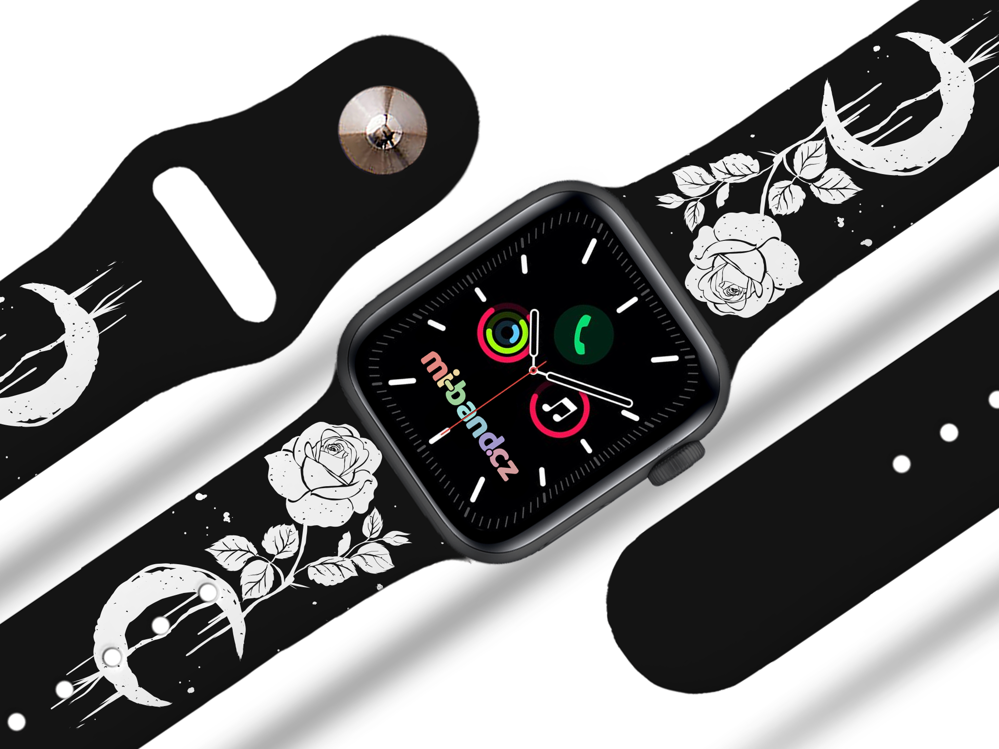 Apple watch řemínek Černá růže - 38/40/41mm, barva pásku černá