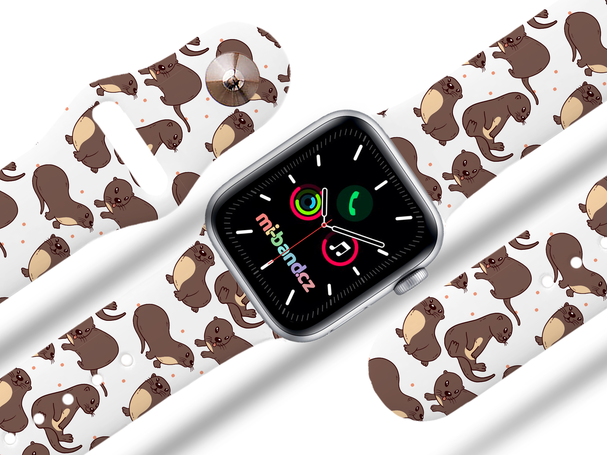 Apple watch řemínek Vydry Barva: Bílá, Rozměr: 38/40/41/42(S10)mm MIBANDCZX02879