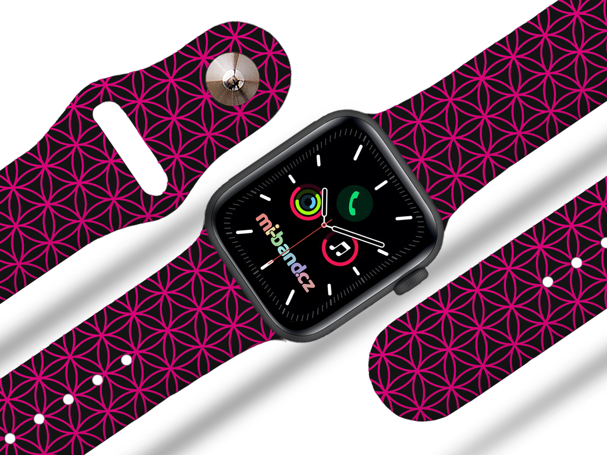 Apple watch řemínek geometrie fialová - 42/44/45/49mm