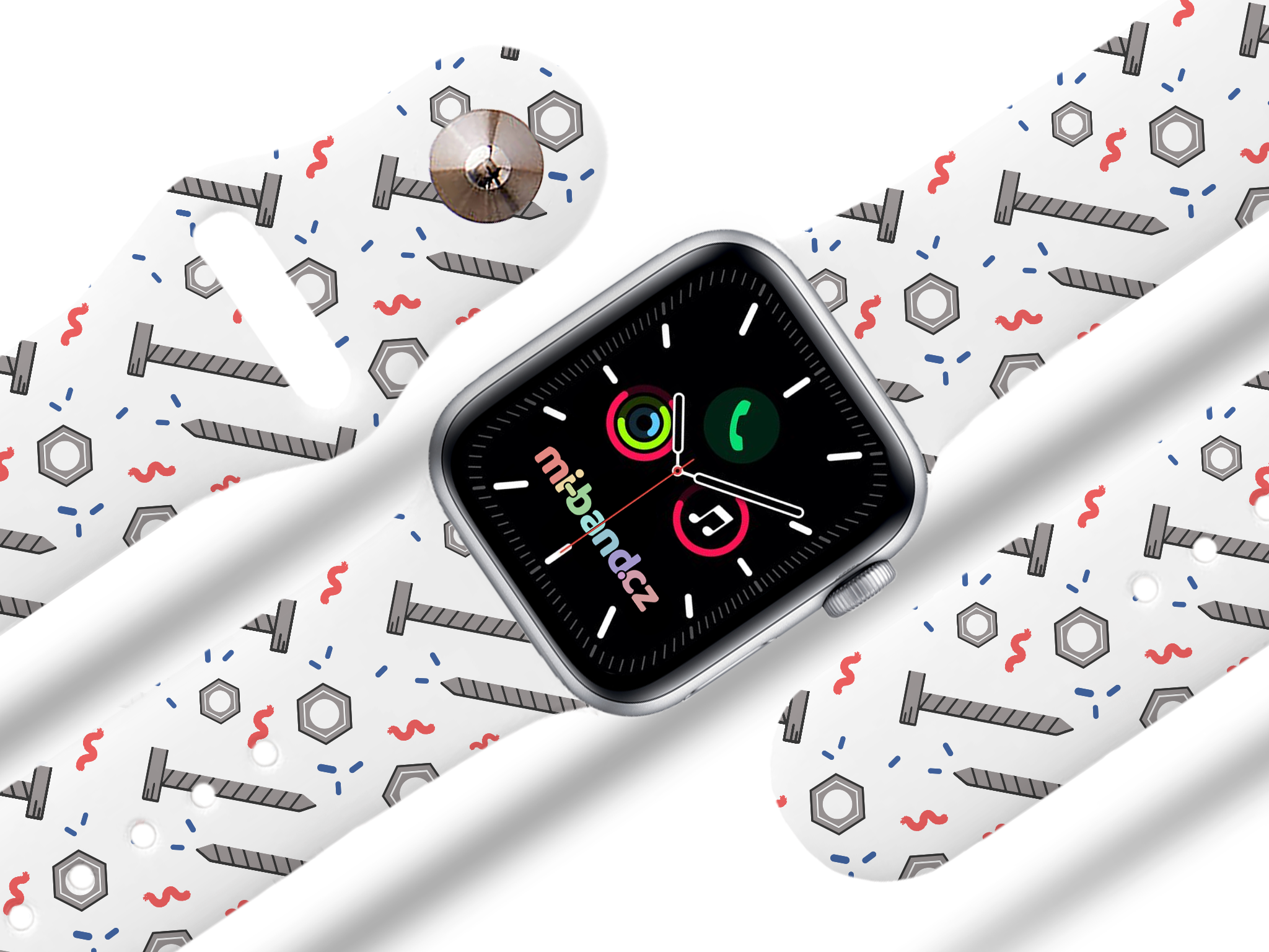 Apple watch řemínek Šrouby - Bílá - 38/40/41mm