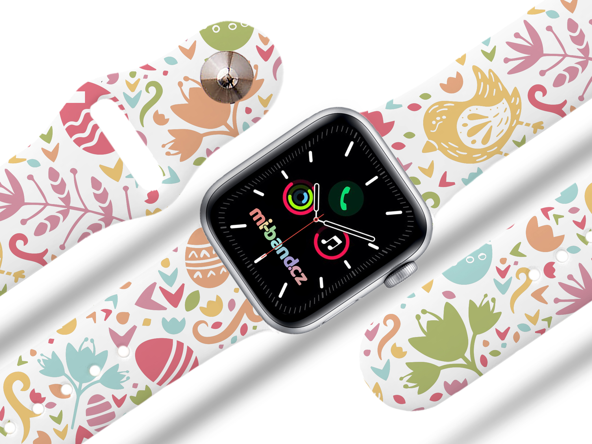 Apple watch řemínek Velikonoce 1 Barva: Bílá, Rozměr: 38/40/41/42(S10)mm MIBANDCZX02891
