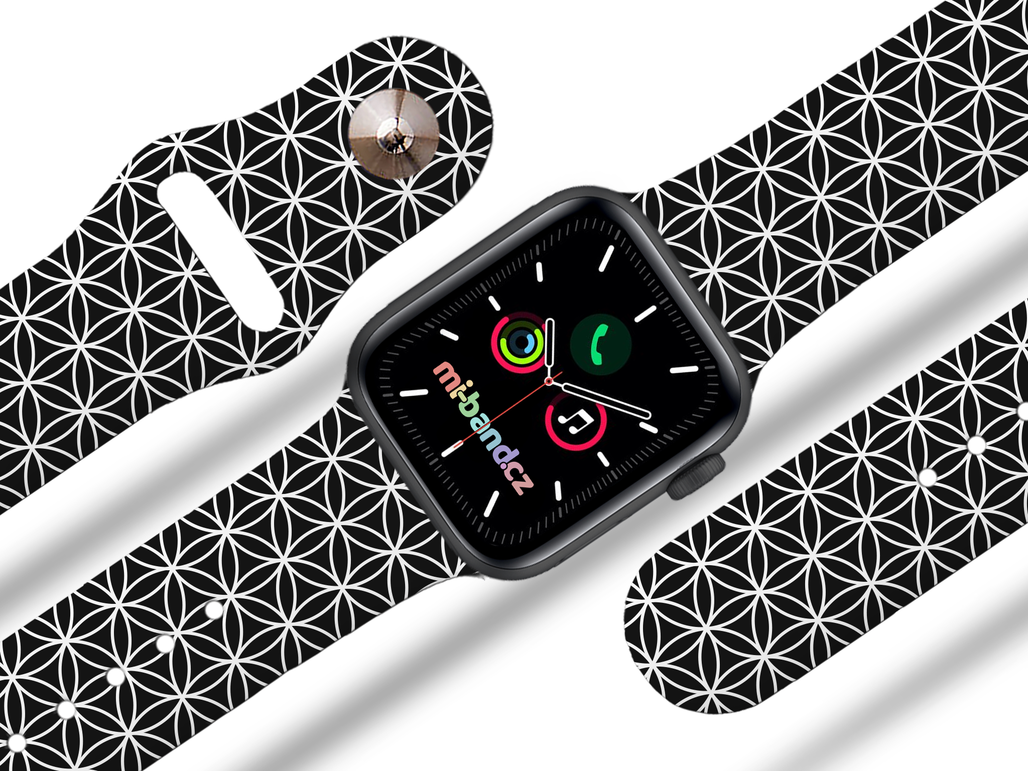 Apple watch řemínek Geometrie šedá - 42/44/45/49mm