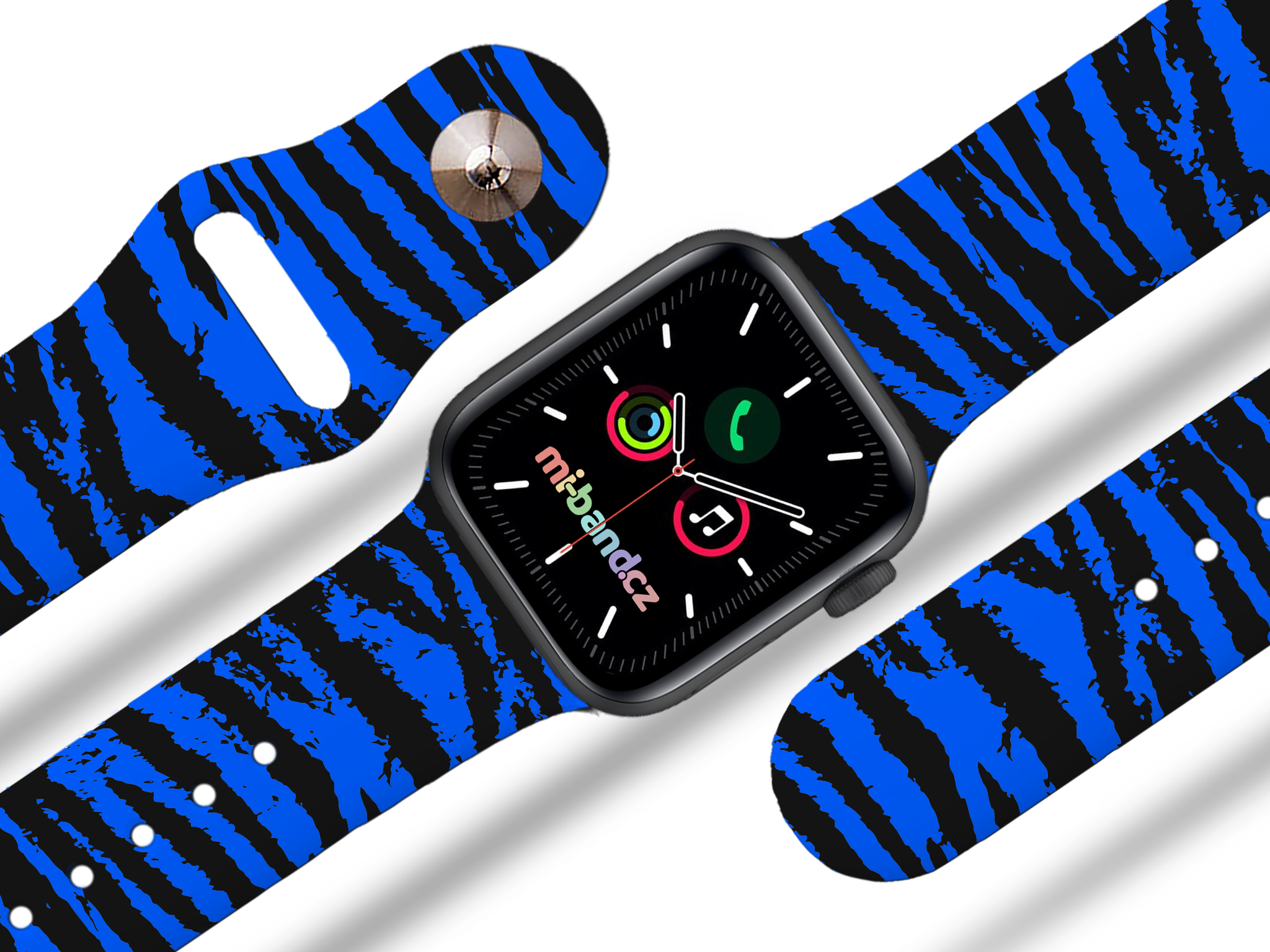 Apple watch řemínek Tygr modrý Rozměr: 38/40/41/42(S10)mm