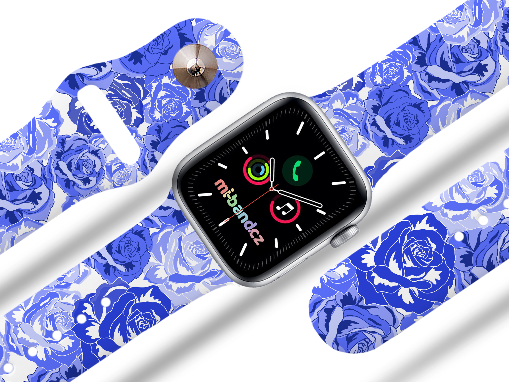 Apple watch řemínek Modré květiny - 38/40/41mm