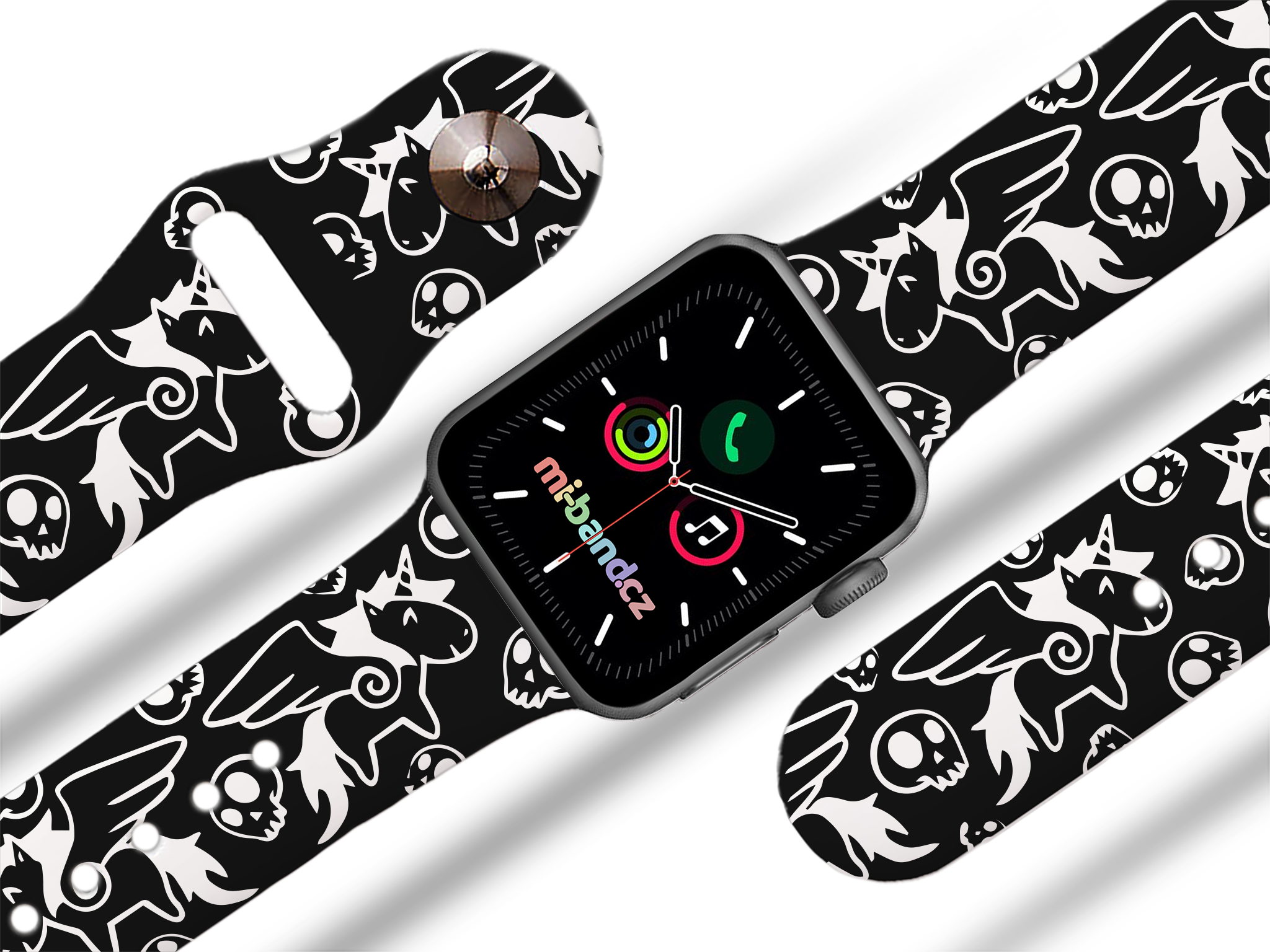Apple watch řemínek Unicorn black - Černá - 42/44/45/49mm