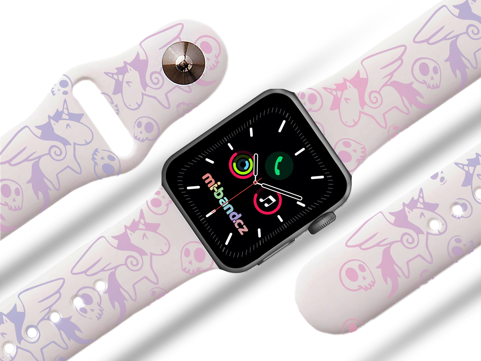 Apple watch řemínek Unicorn pink - Bílá - 42/44/45/49mm
