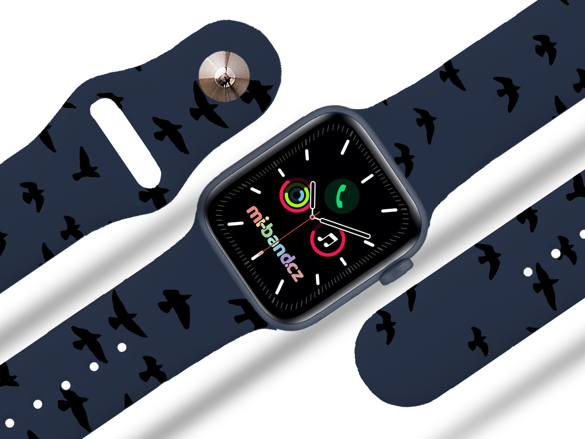Apple watch řemínek Ptáci - Modrá - 42/44/45/49mm