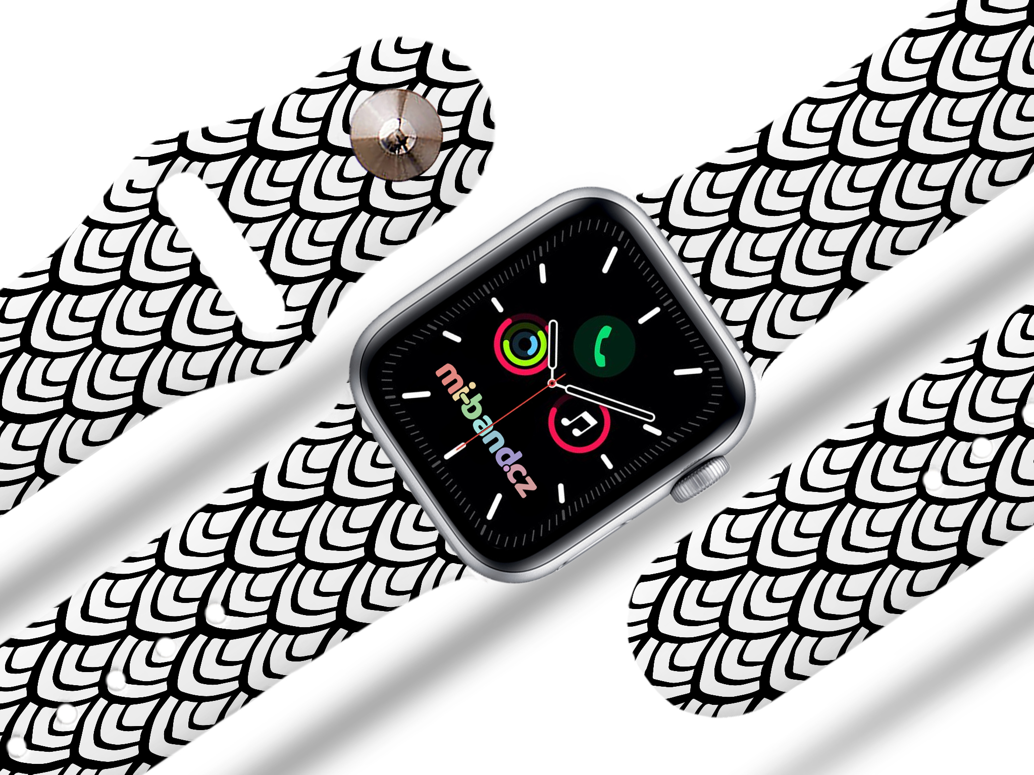 Apple watch řemínek Rybí šupiny - Bílá - 42/44/45/49mm