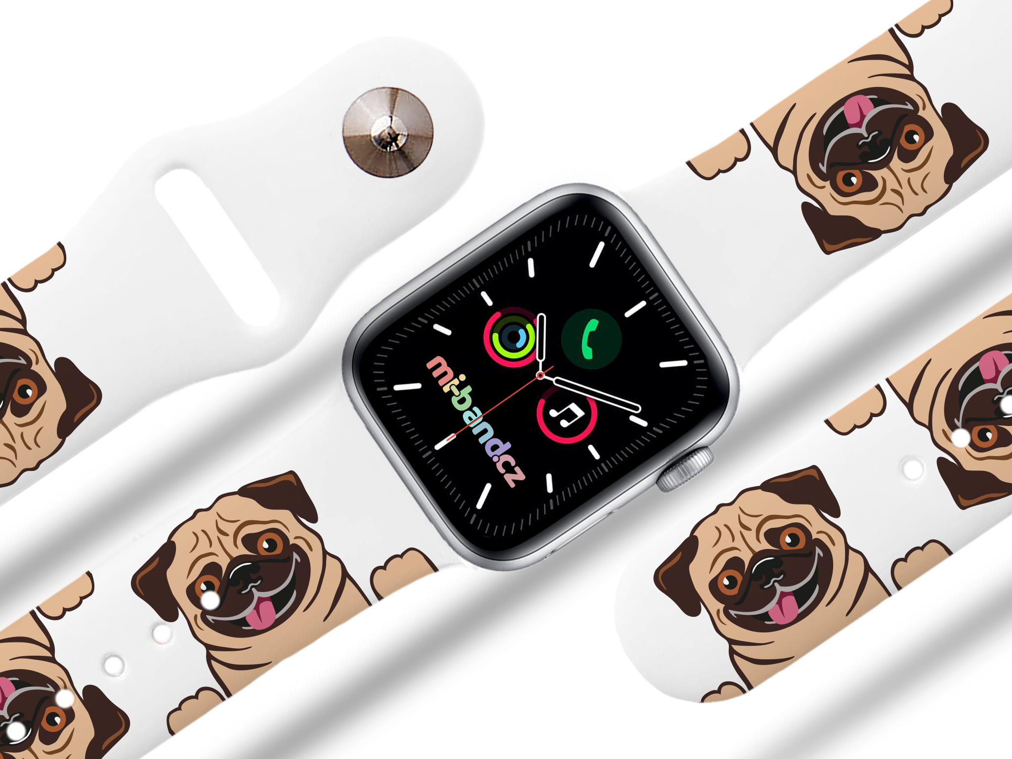 Apple watch řemínek Mopsík - 38/40/41mm