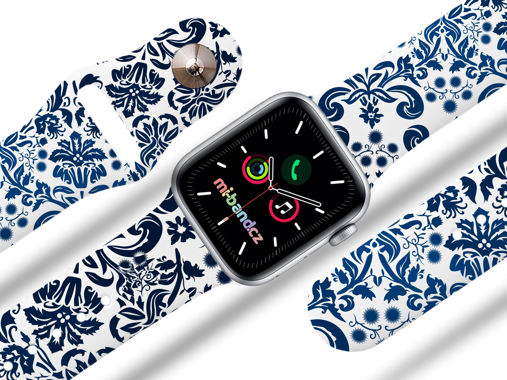 Apple watch řemínek Modré květiny - 38/40/41mm