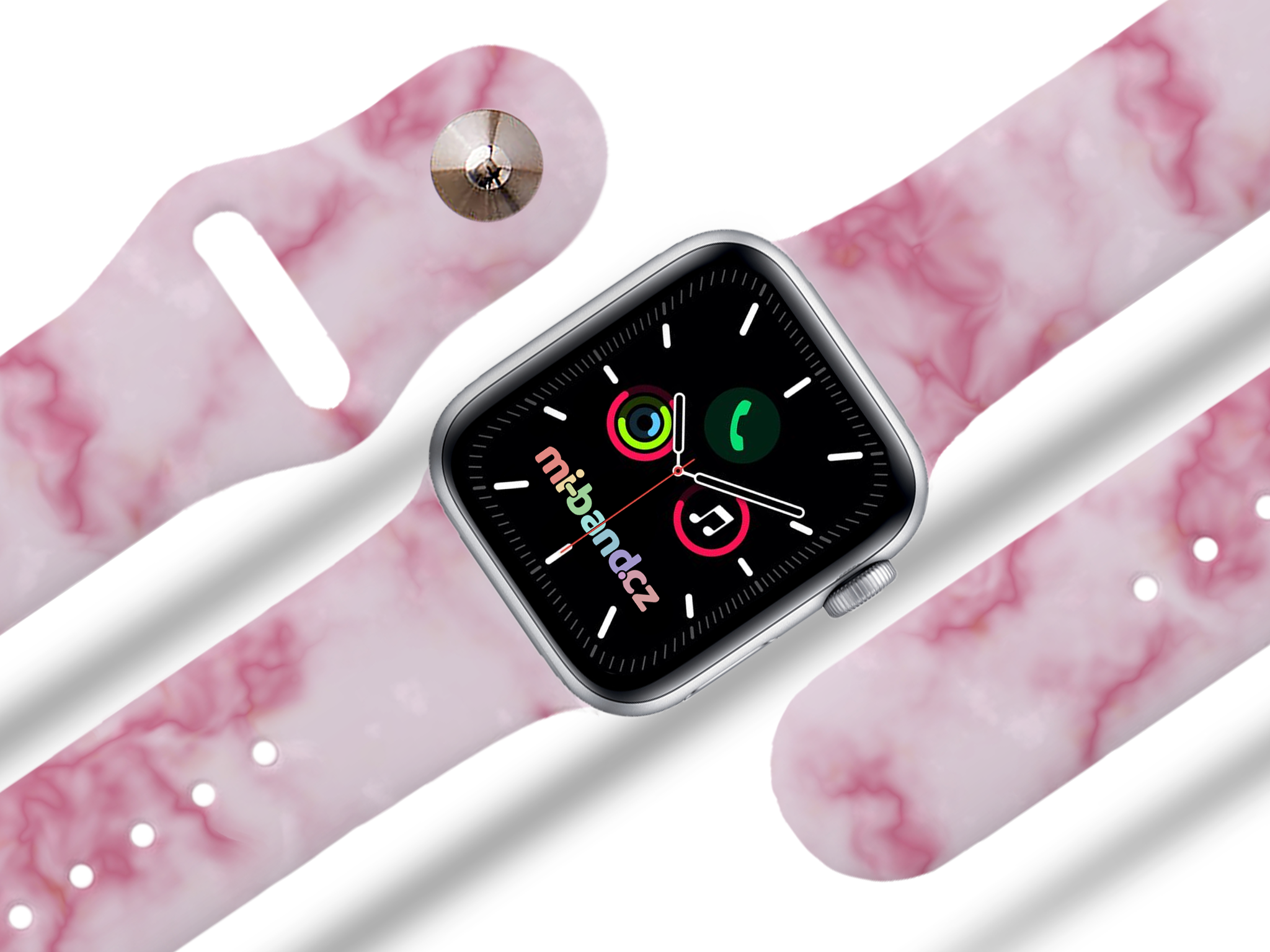 Apple watch řemínek Růžový mramor - 42/44/45/49mm