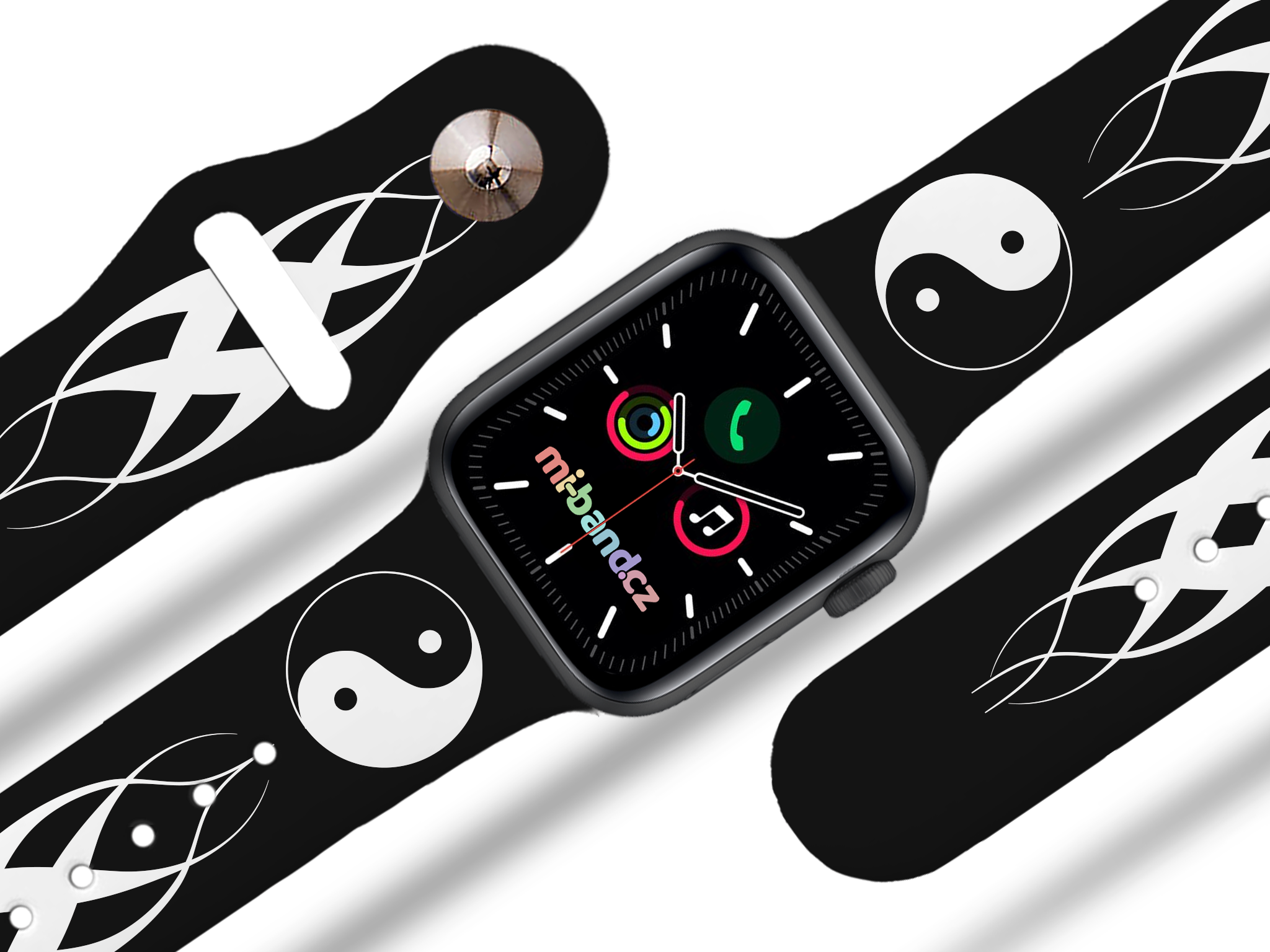 Apple watch řemínek Jin Jang Rozměr: 38/40/41/42(S10)mm, barva pásku: černá
