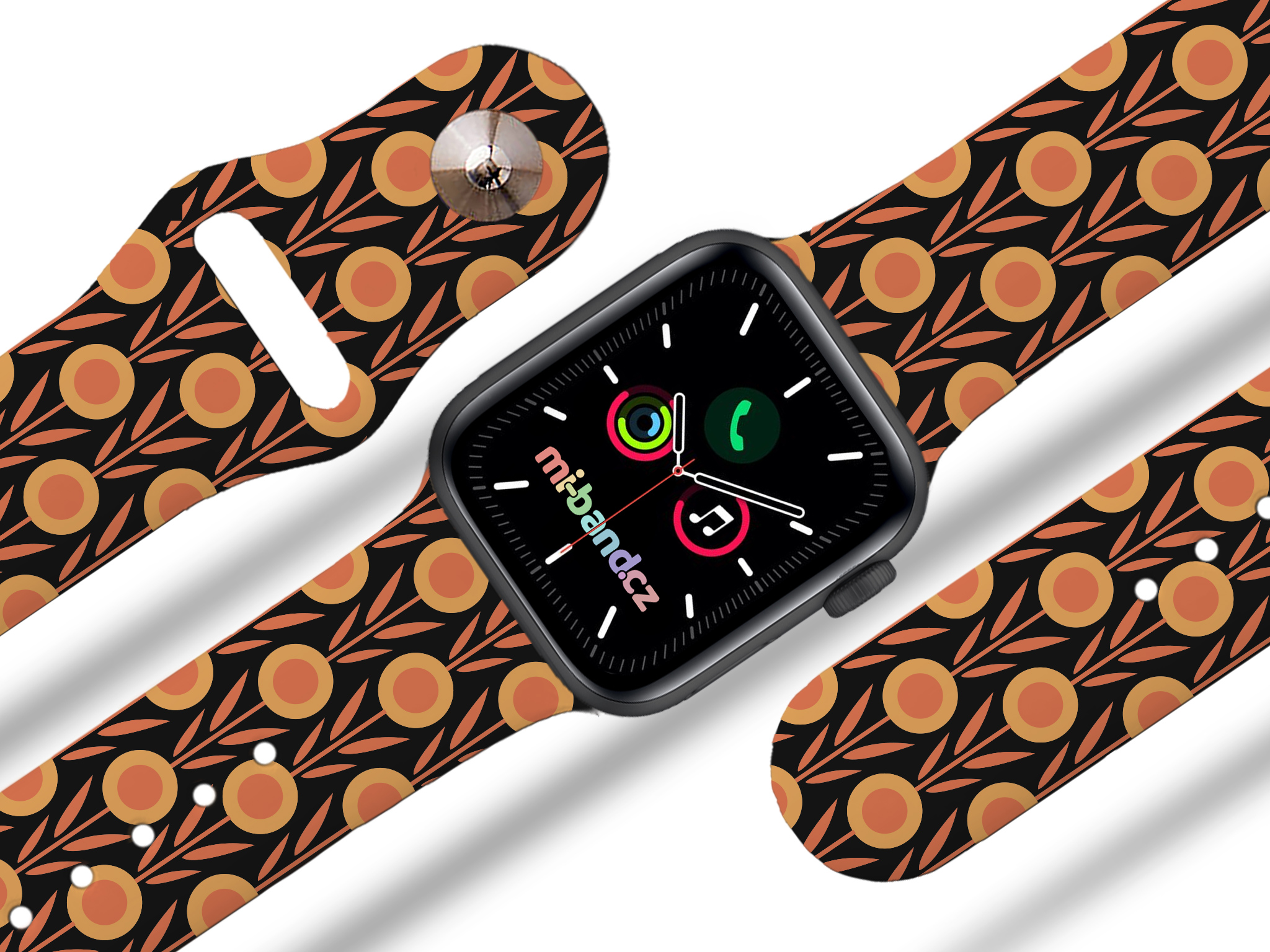 Apple watch řemínek Slunečnice - Černá - 38/40/41mm