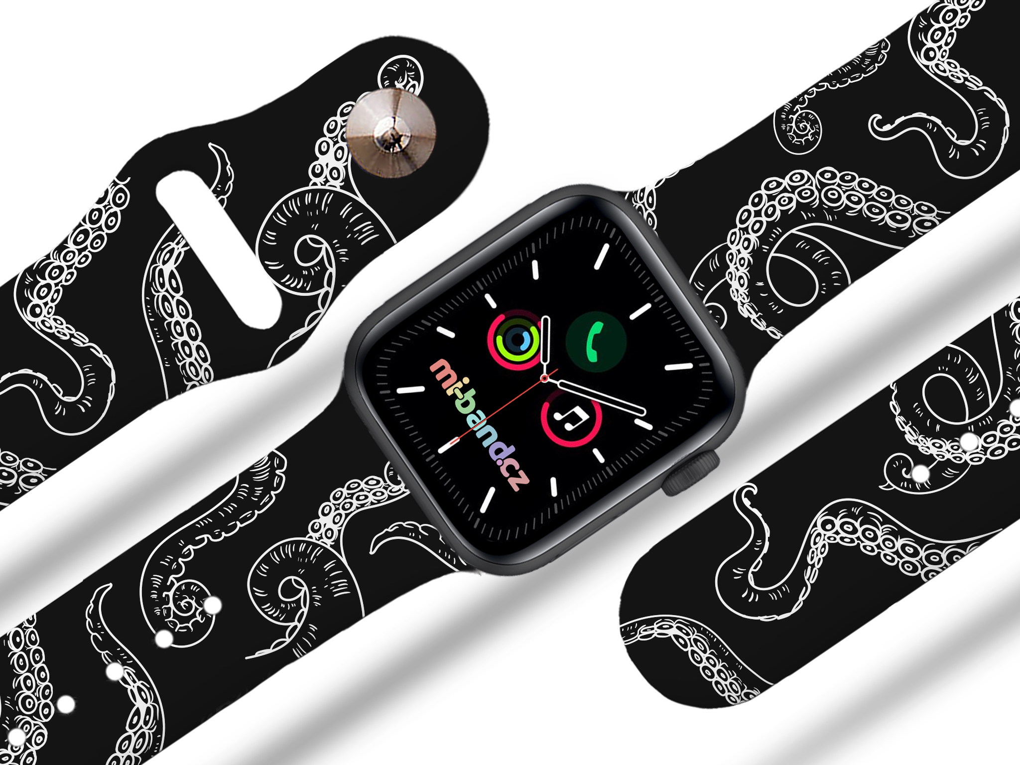 Apple watch řemínek Chobotnice - Černá - 42/44/45/49mm