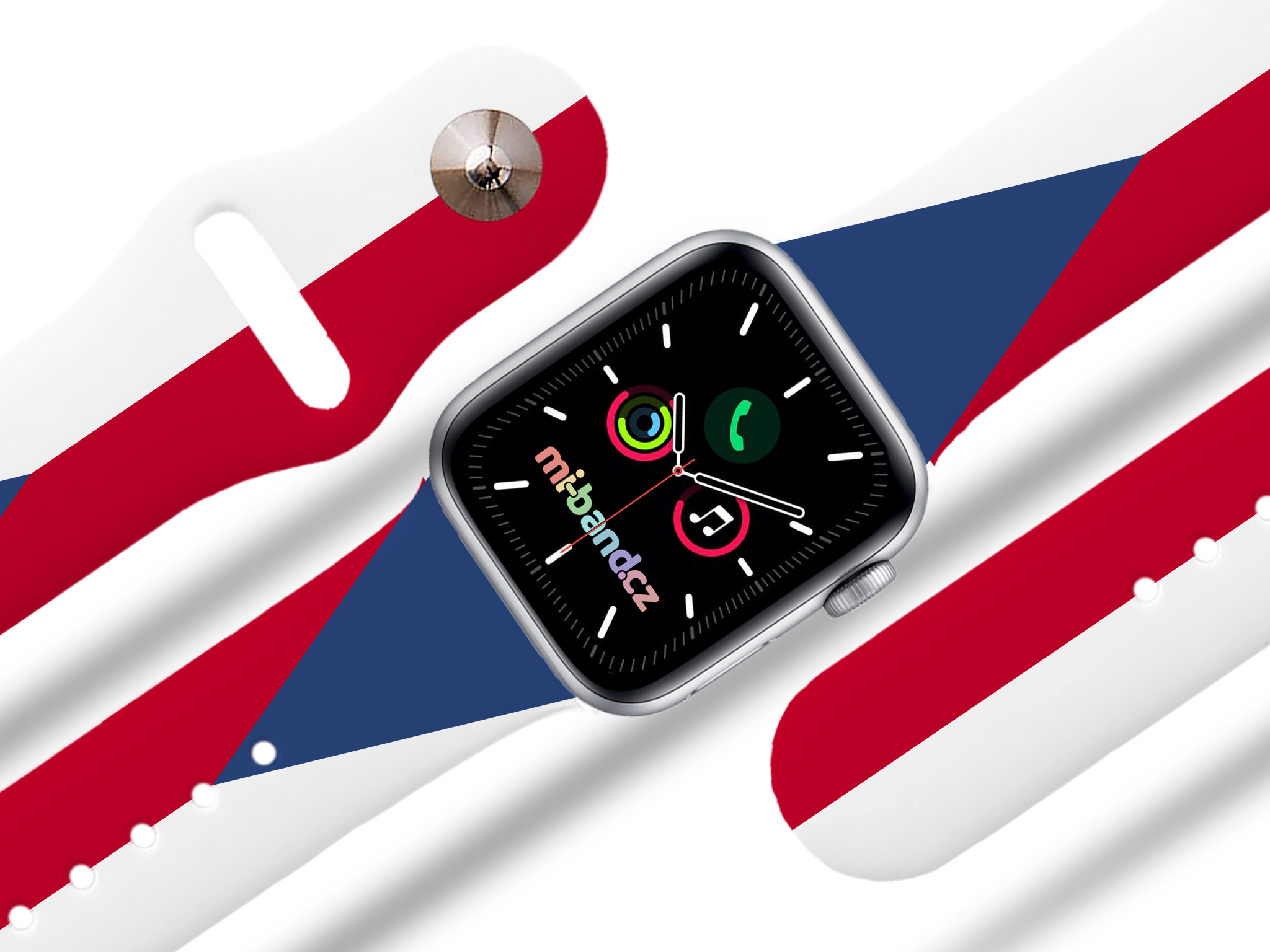 Apple watch řemínek Česká vlajka - 42/44/45/49mm