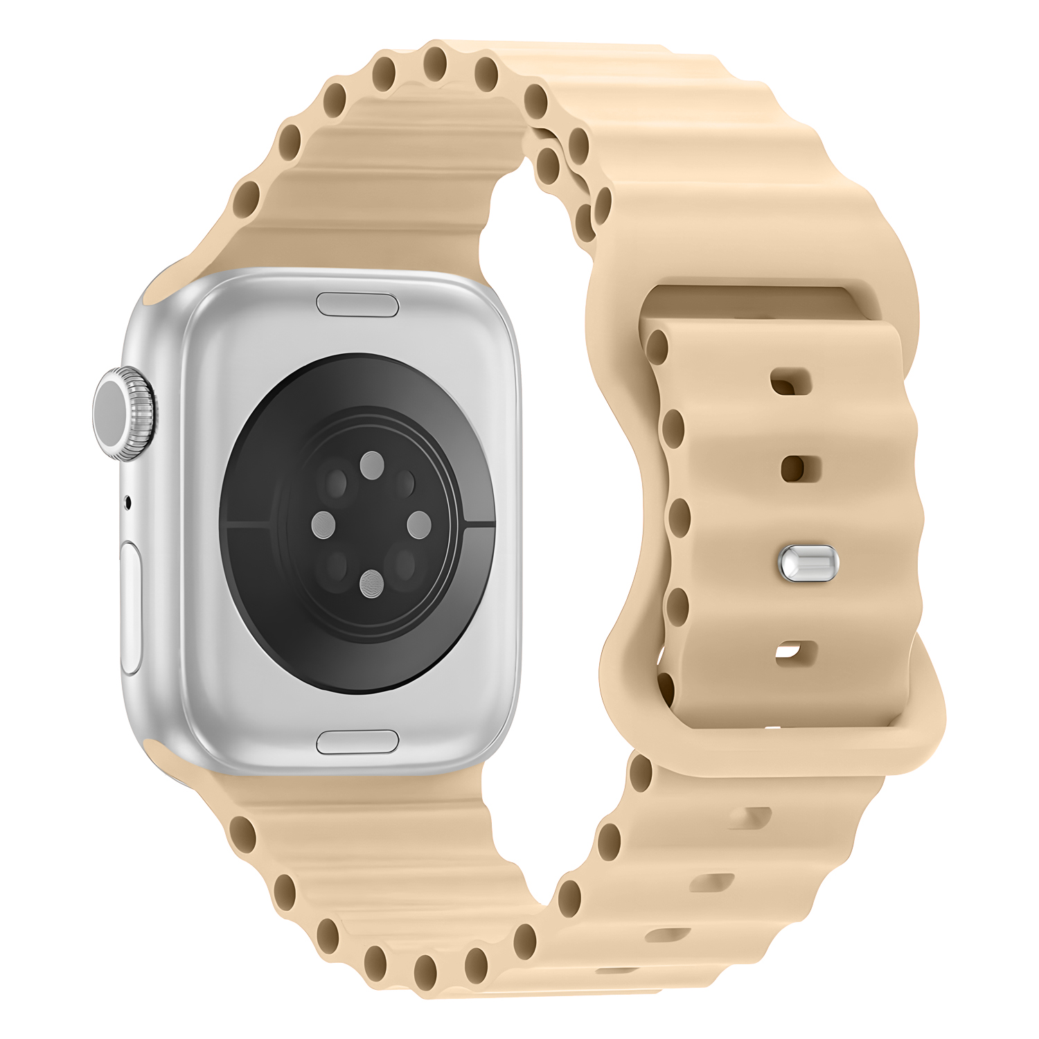 Vroubkovaný řemínek pro Apple Watch 38/40/41/42(S10)mm Barevná varianta: Kapučíno