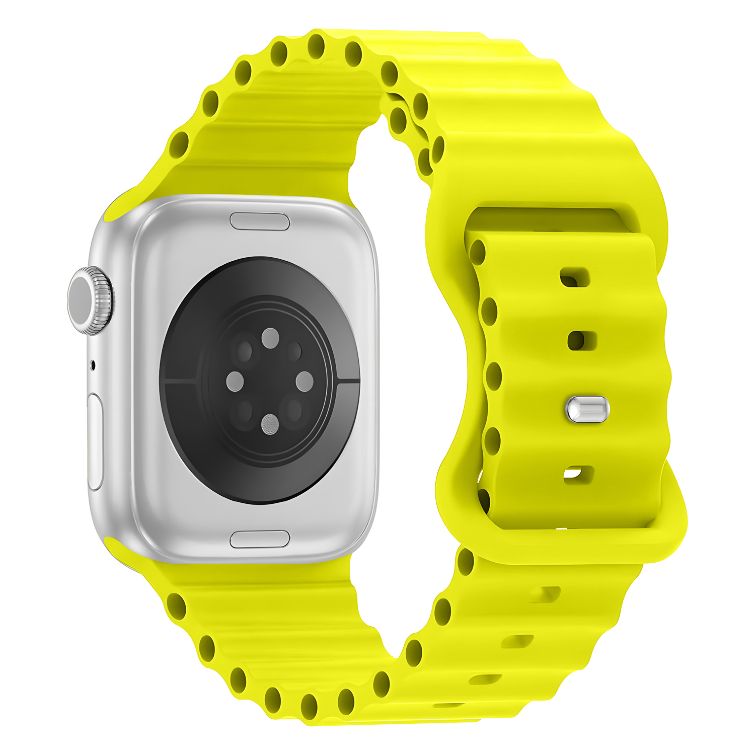Vroubkovaný řemínek pro Apple Watch 42/44/45/49mm - Žlutý - -