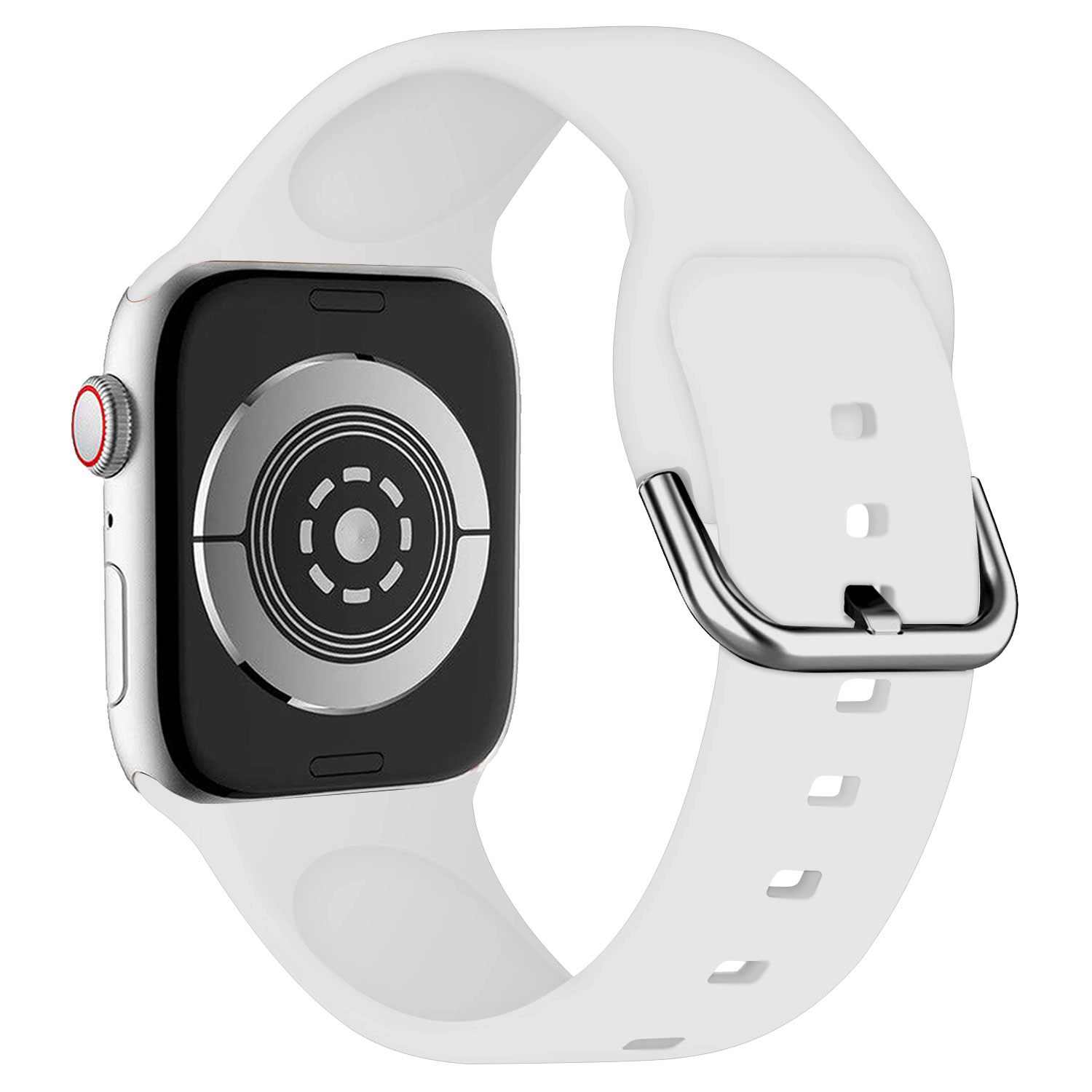 Jednobarevný řemínek s přezkou pro Apple Watch 38/40/41/42(S10)mm Barva náramku: Bílá