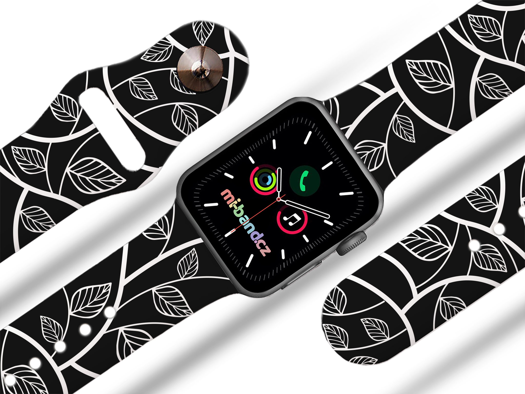 Levně Apple watch řemínek Lístečky Rozměr: 38/40/41/42(S10)mm