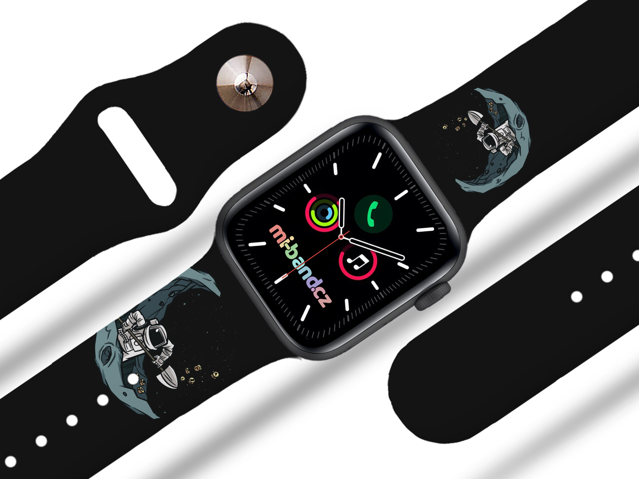 Apple watch řemínek Těžba bitcoinu - Černá - 42/44/45/49mm