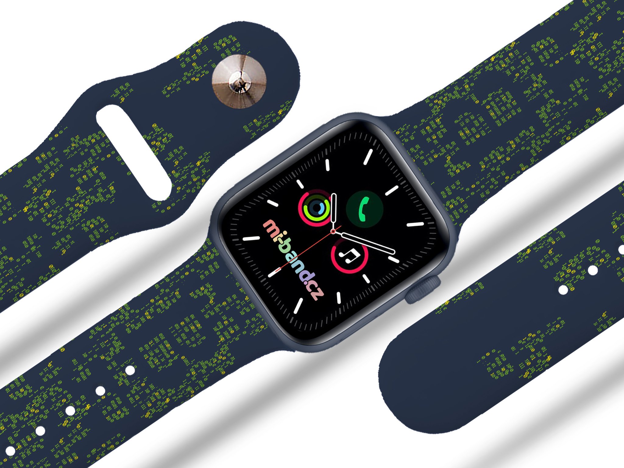 Apple watch řemínek Matrix bitcoin - Modrá - 42/44/45/49mm