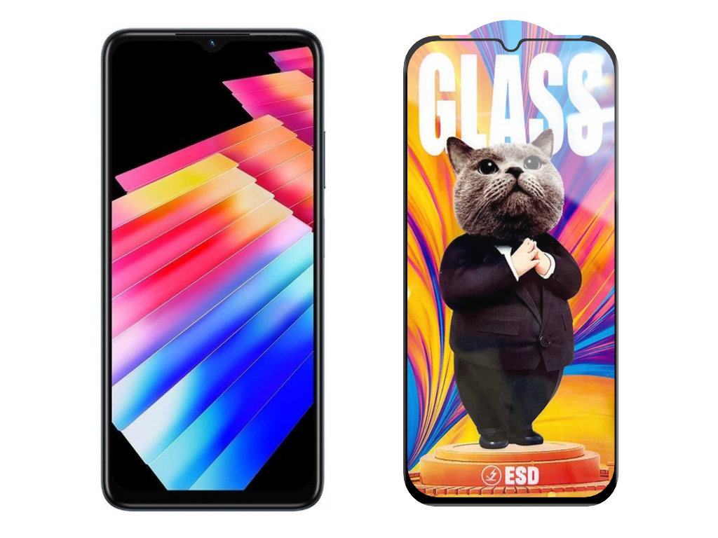 Levně 3D Ochranné tvrzené sklo na Infinix HOT 30i - Mr. Cat ESD