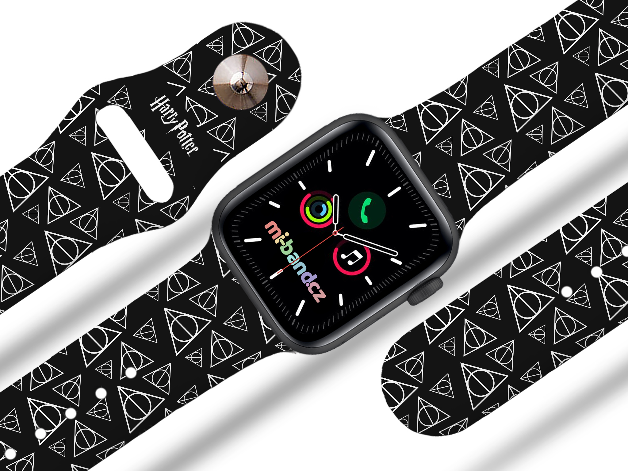 Apple watch řemínek Harry Potter - Relikvie smrti - 38/40/41mm, barva pásku černá