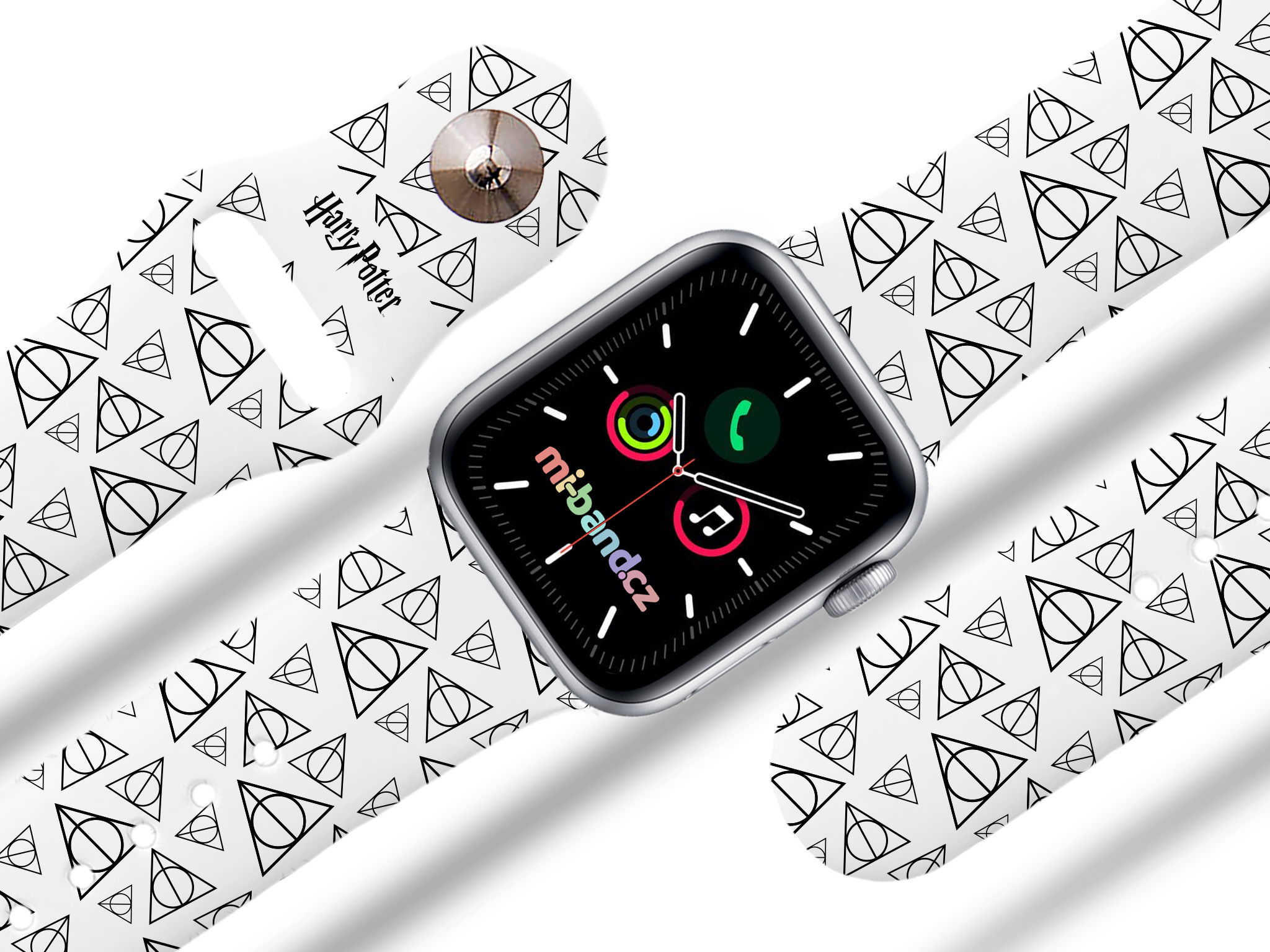 Apple watch řemínek Harry Potter - Relikvie smrti - 38/40/41mm, barva pásku bílá
