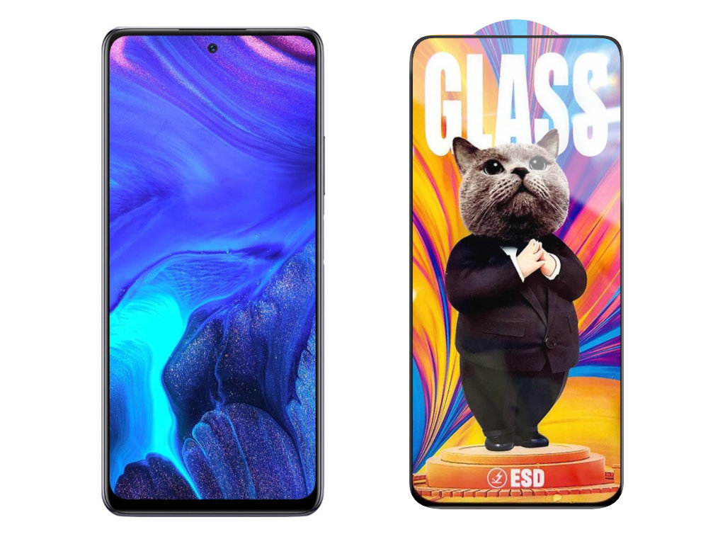 Levně 3D Ochranné tvrzené sklo na Infinix Note 10/X693 - Mr. Cat ESD