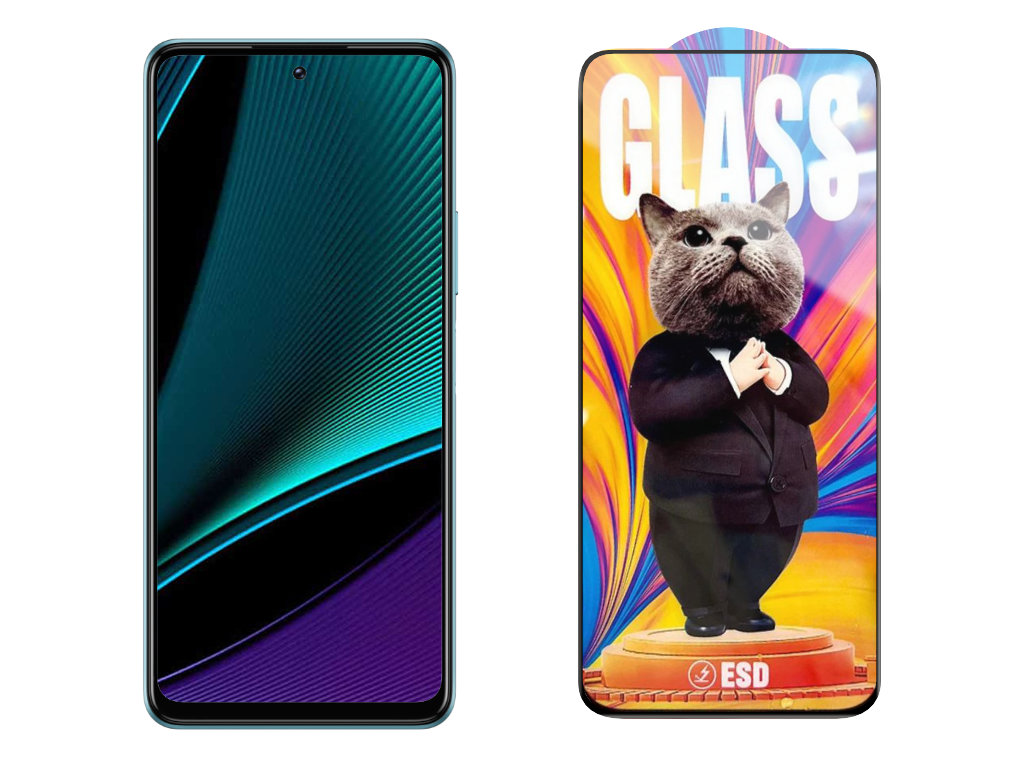 Levně 3D Ochranné tvrzené sklo na Infinix Note 11 Pro - Mr. Cat ESD