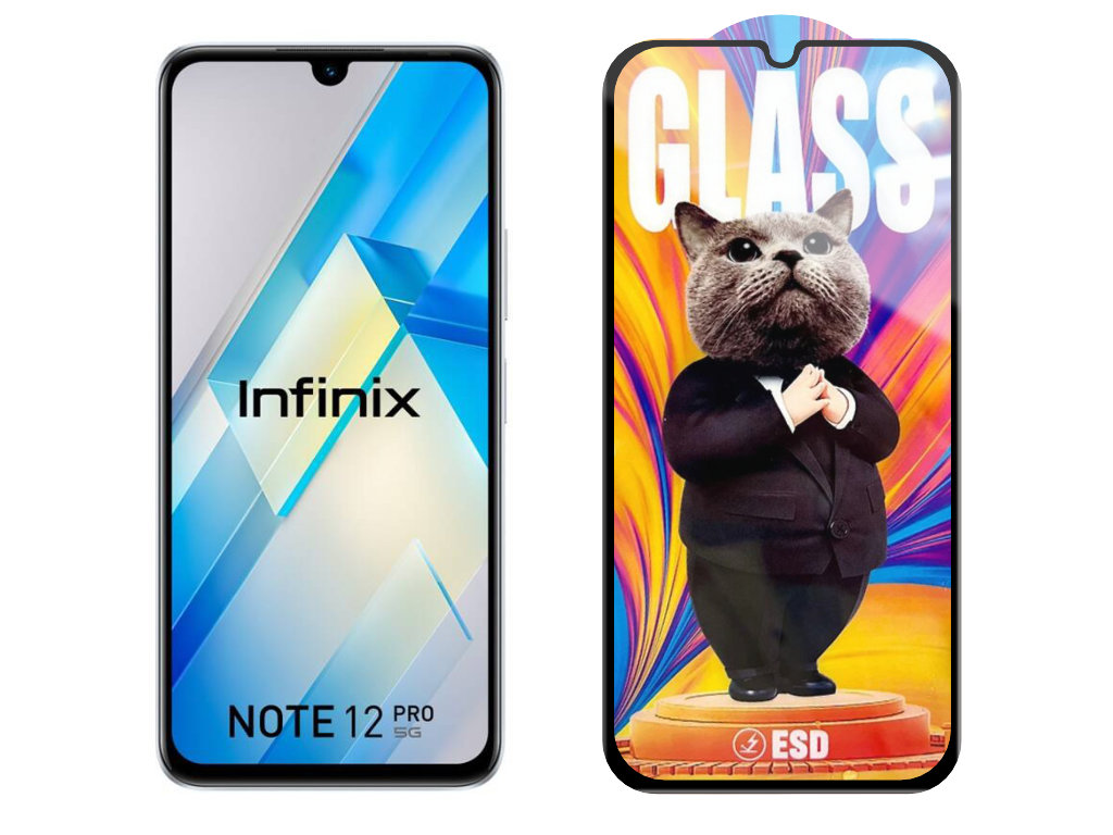 Levně 3D Ochranné tvrzené sklo na Infinix Note 12 5G/X671 - Mr. Cat ESD