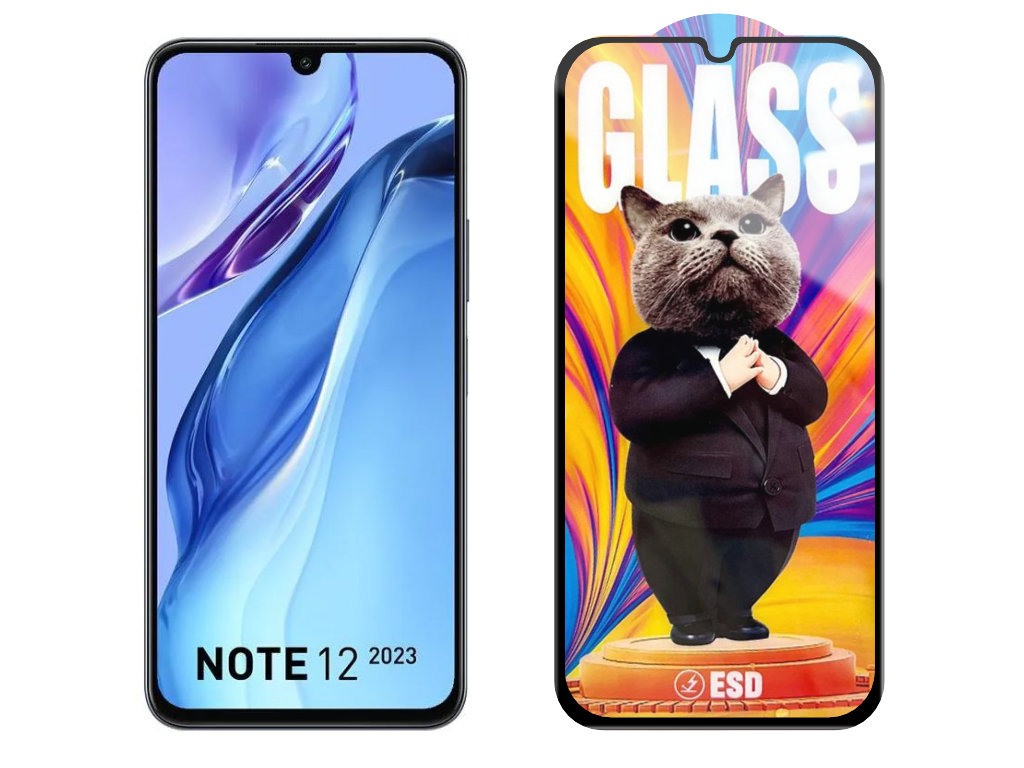 3D Ochranné tvrzené sklo na Infinix Note 12 2023/X676C - Mr. Cat ESD
