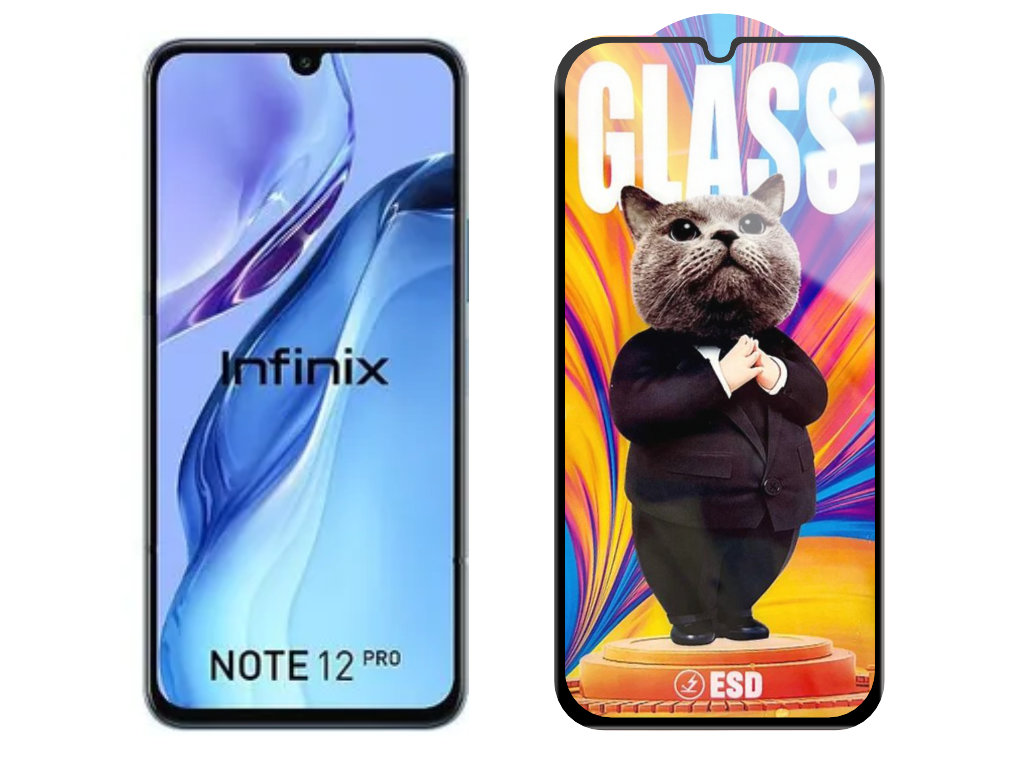 Levně 3D Ochranné tvrzené sklo na Infinix Note 12 Pro 4G/X676B - Mr. Cat ESD