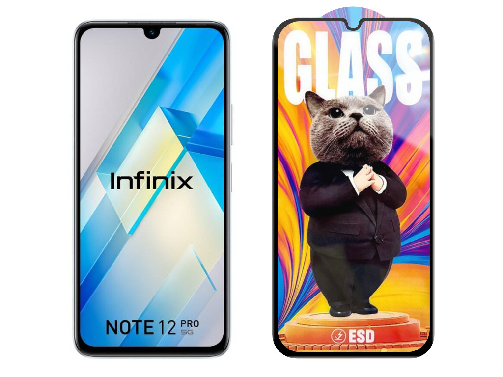 Levně 3D Ochranné tvrzené sklo na Infinix Note 12 Pro 5G/X671B - Mr. Cat ESD