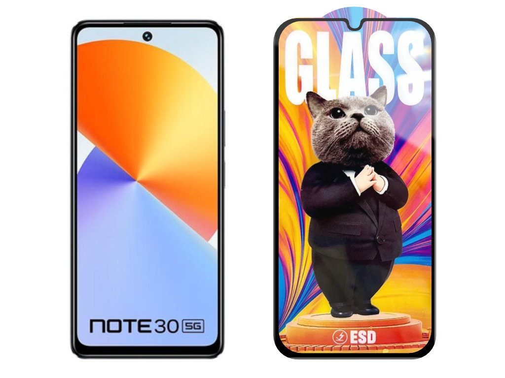 Levně 3D Ochranné tvrzené sklo na Infinix Note 30i/X6716 - Mr. Cat ESD