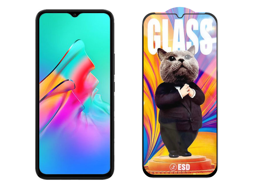 Levně 3D Ochranné tvrzené sklo na Infinix Smart 5/X657/X657C - Mr. Cat ESD