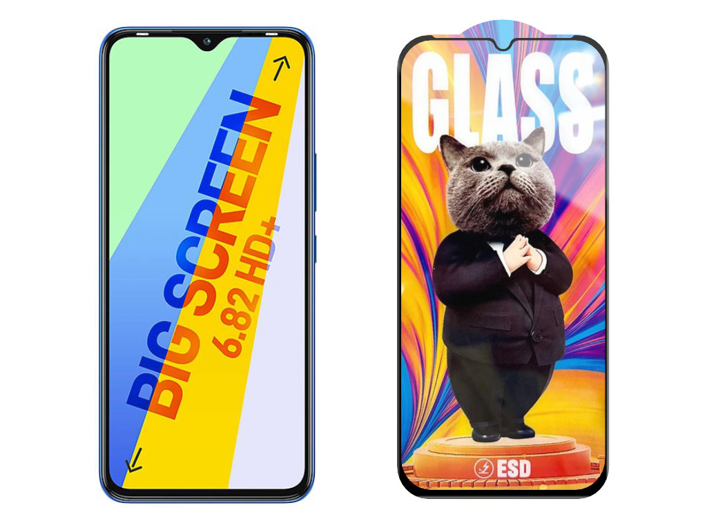 Levně 3D Ochranné tvrzené sklo na Infinix Smart 6+ - Mr. Cat ESD