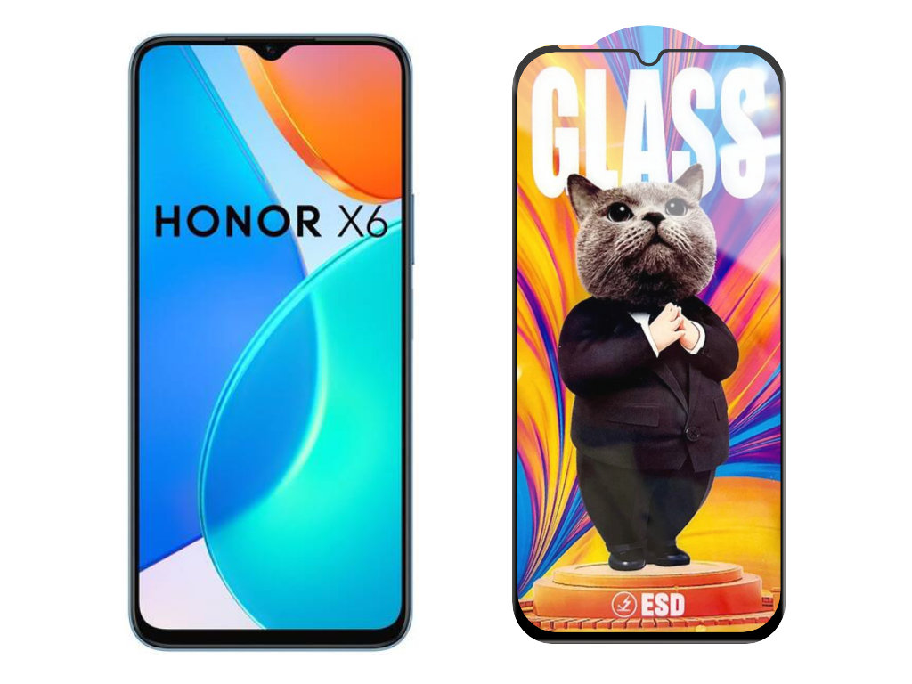 Levně 3D Ochranné tvrzené sklo na Honor X6 - Mr. Cat ESD