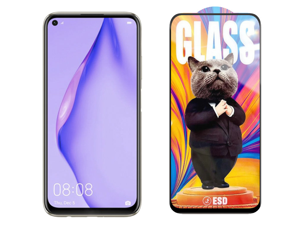 Levně 3D Ochranné tvrzené sklo na Huawei P40 Lite 5G - Mr. Cat ESD