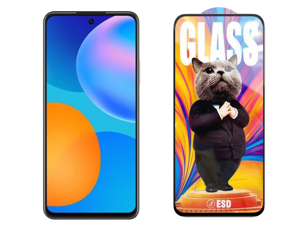 Levně 3D Ochranné tvrzené sklo na Huawei Y7a - Mr. Cat ESD