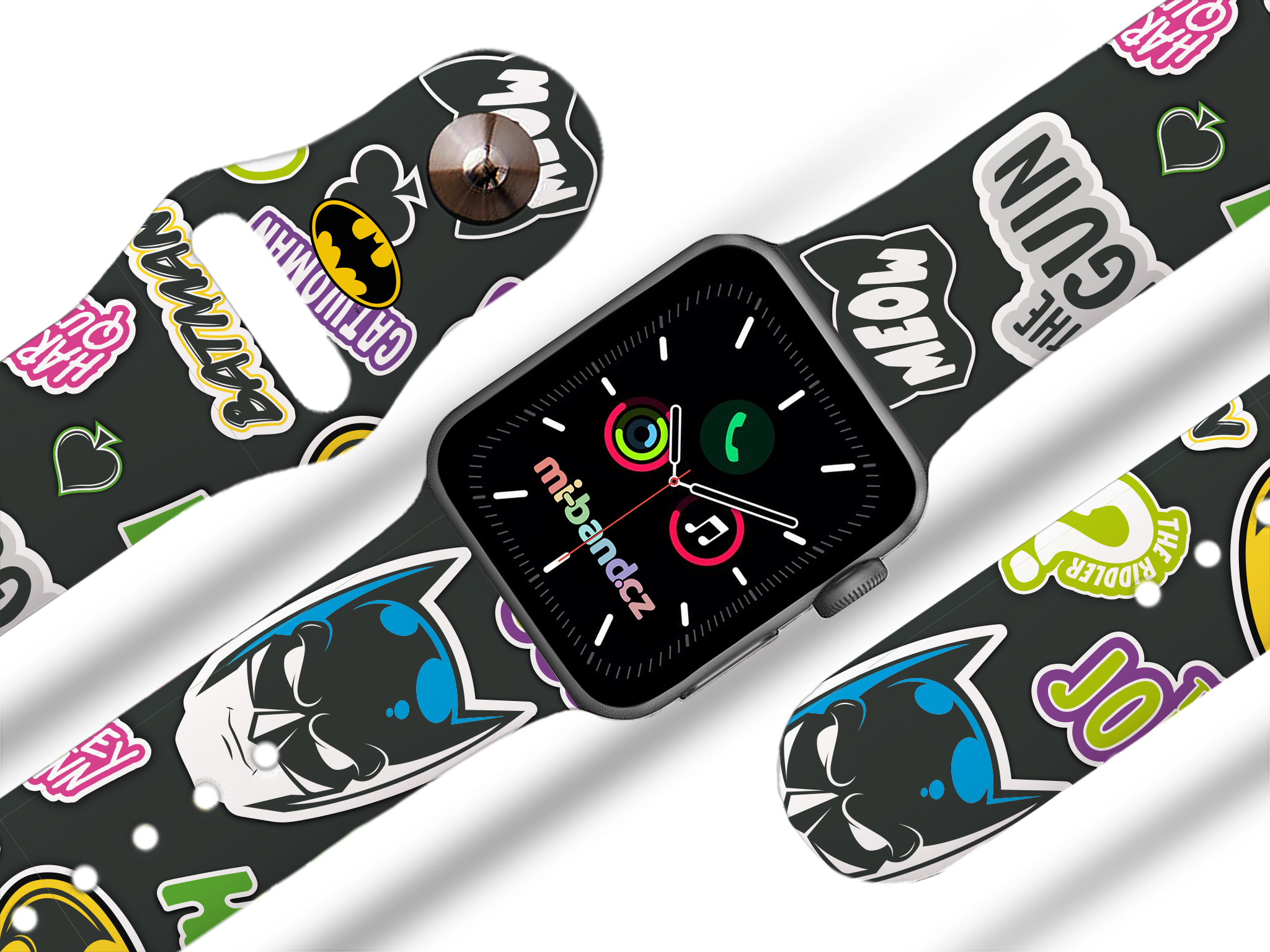 Levně Apple watch řemínek Batman - Samolepky Rozměr: 38/40/41/42(S10)mm