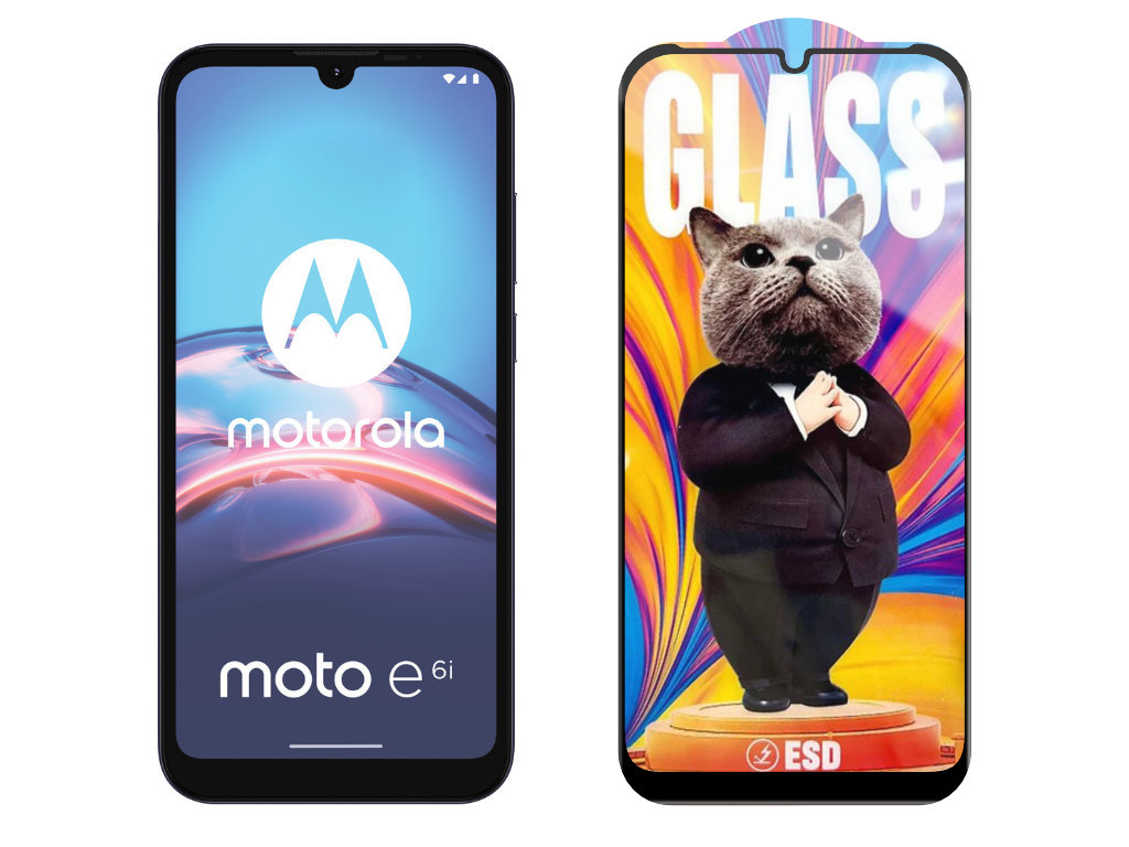 Levně 3D Ochranné tvrzené sklo na Motorola Moto E6i - Mr. Cat ESD