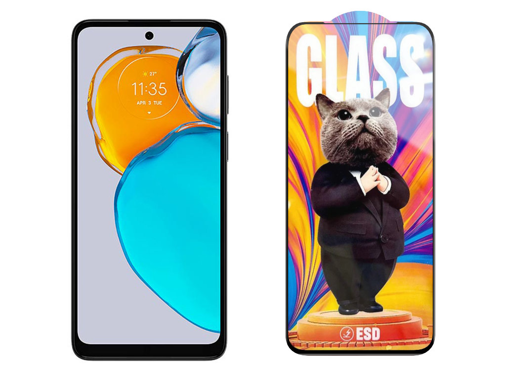 Levně 3D Ochranné tvrzené sklo na Motorola Moto E22s - Mr. Cat ESD