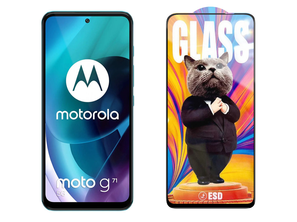 Levně 3D Ochranné tvrzené sklo na Motorola Moto G71 5G - Mr. Cat ESD