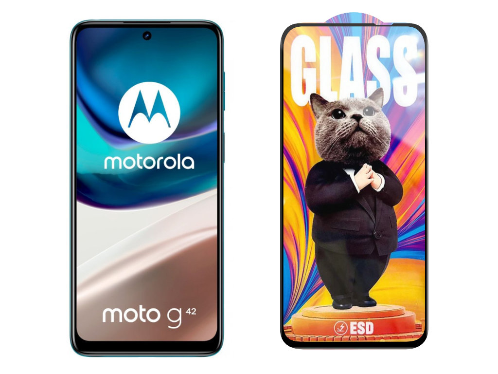 Levně 3D Ochranné tvrzené sklo na Motorola Moto G42 - Mr. Cat ESD