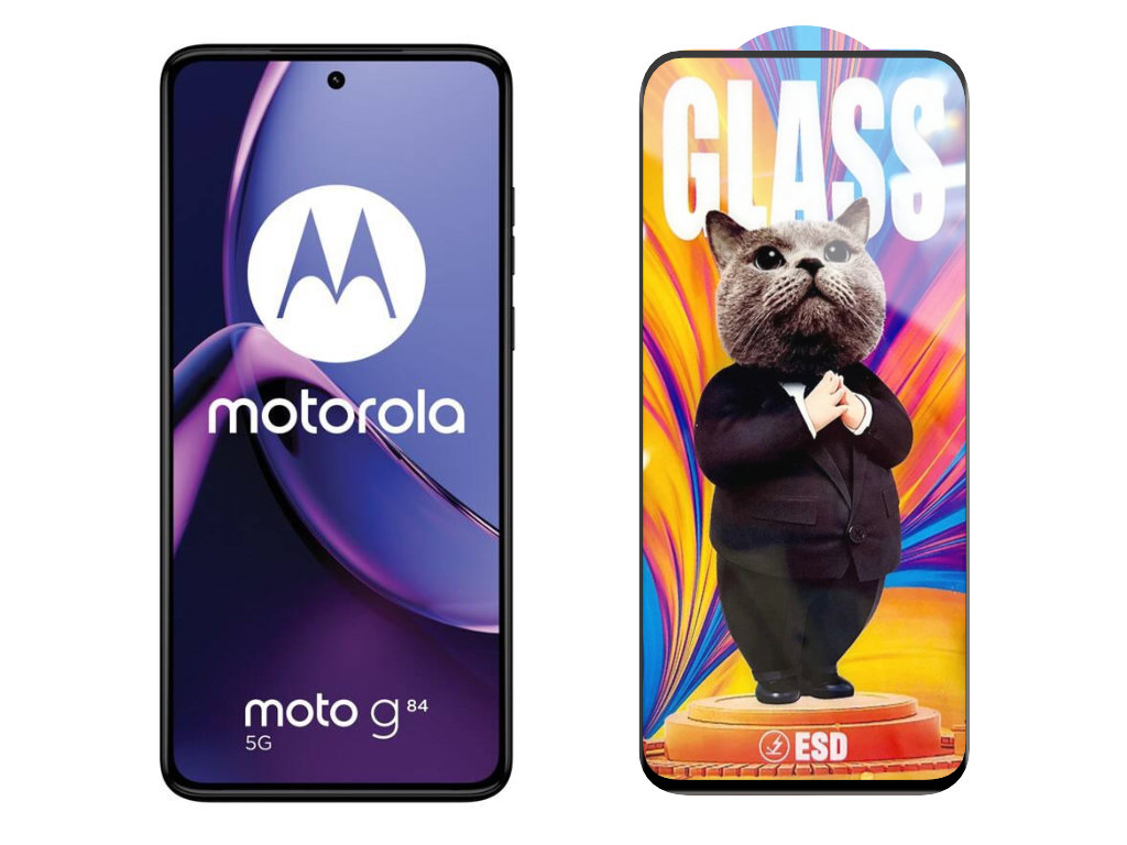 Levně 3D Ochranné tvrzené sklo na Motorola Moto G84 - Mr. Cat ESD