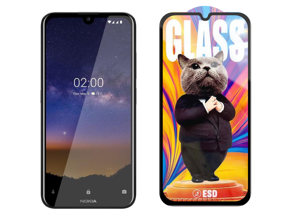 Levně 3D Ochranné tvrzené sklo na Nokia 2.2 - Mr. Cat ESD