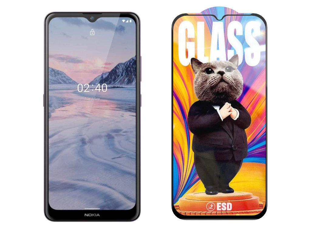 Levně 3D Ochranné tvrzené sklo na Nokia 2.4 - Mr. Cat ESD