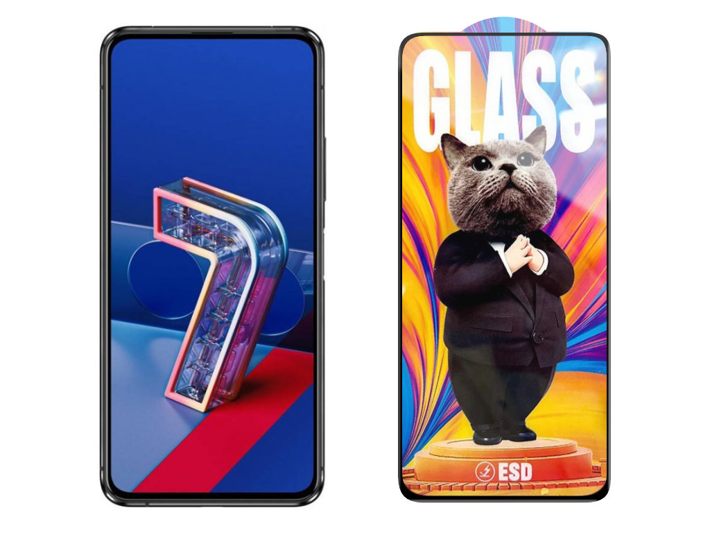 Levně 3D Ochranné tvrzené sklo na Asus Zenfone 7 Pro - Mr. Cat ESD